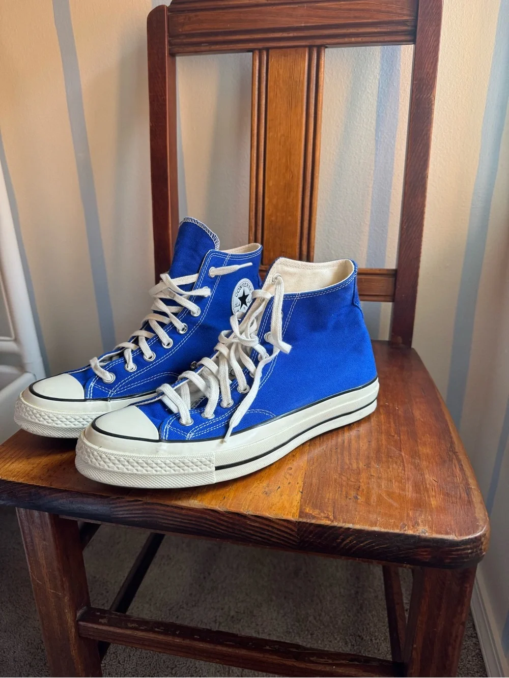 Converse High Top Sneakers - Blue and White